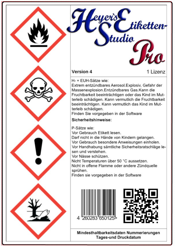 Gefahrgutetiketten GHS-CLP-Standard für Labore und Speditionen, Apotheken